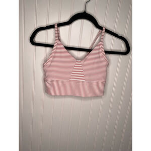 Women's Define Your Inspiration Sports Bra XS Pink Striped nautical